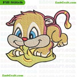 Mischievous Cat Embroidery Design 8