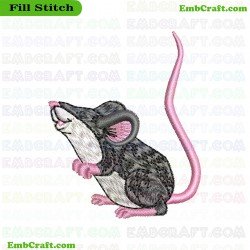 Mouse Embroidery Design 38