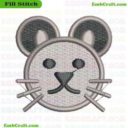 Mouse Embroidery Design 6