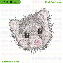 Mouse Face Embroidery Design 5