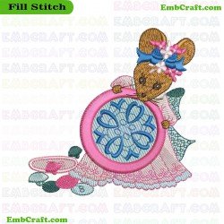 Mrs Mouse Embroidery Design 8