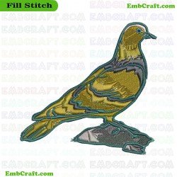 Nature Inspired Dove Embroidery Design 6