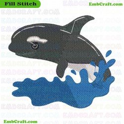 Orca Embroidery Design 106