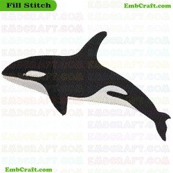 Orca Embroidery Design 142