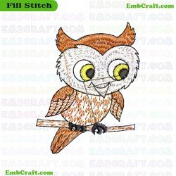 Owl Embroidery Design 132