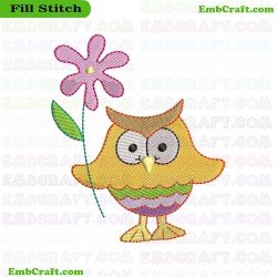 Owl Embroidery Design 154