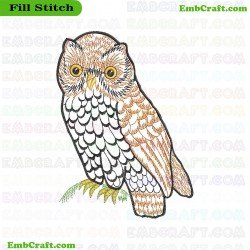 Owl Embroidery Design 7