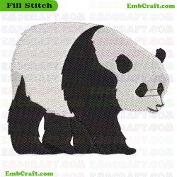 Panda Bear Embroidery Design 815