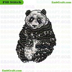 Panda Embroidery Design 103