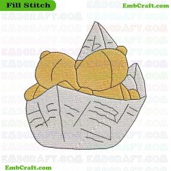 Paper Bears Embroidery Design 904