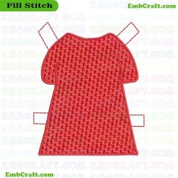 Paper Doll Dress Embroidery Design 2