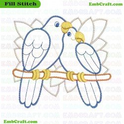 Parrot Artwork Embroidery Design 12