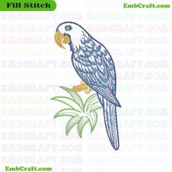 Parrot Embroidery Design 9