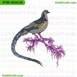 Peacock Bird Embroidery Design 24