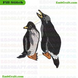 Penguin Embroidery Design 135