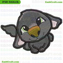 Playful Puppy Embroidery Design 4