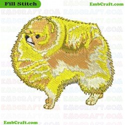 Pomeranian Dog Embroidery Design 27