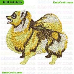 Pomeranian Dog Embroidery Design 49