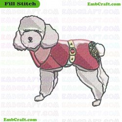 Poodle Embroidery Design 258