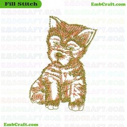 Puppy Embroidery Design 489