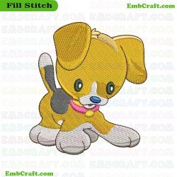 Puppy Embroidery Design 4