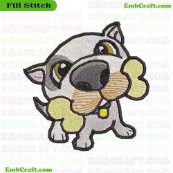 Puppy Embroidery Design 9