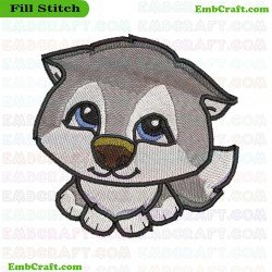 Puppy With Big Eyes Embroidery Design 6