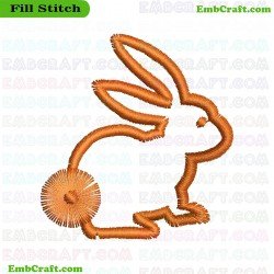 Rabbit Embroidery Design 13