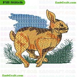 Rabbit Embroidery Design 30