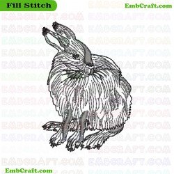 Rabbit Embroidery Design 79