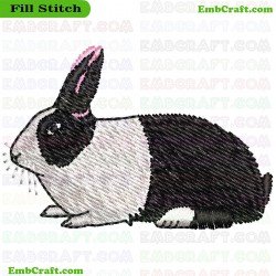 Rabbit Embroidery Design 89