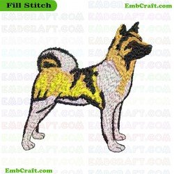 Realistic Dog Embroidery Design 520