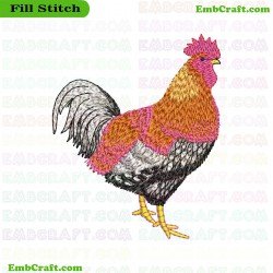 Rooster Embroidery Design 20