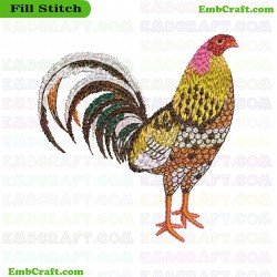 Rooster Embroidery Design 26