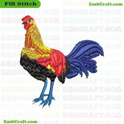 Rooster Embroidery Design 50