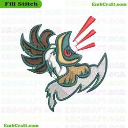 Rooster Embroidery Design 7