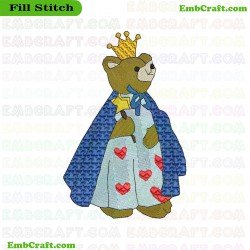 Royal Bear Embroidery Design 4