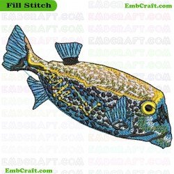 Saltwater Aquarium Fish Embroidery Design 19