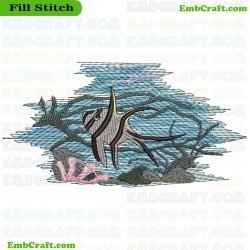 Sea Fish Embroidery Design 32