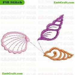 Sea Shell Embroidery Design 11