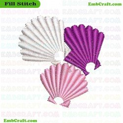 Sea Shells Embroidery Design 3