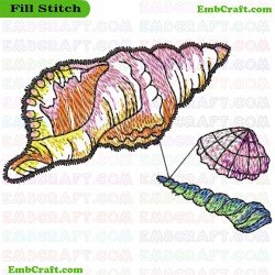 Sea Shells Embroidery Design 4