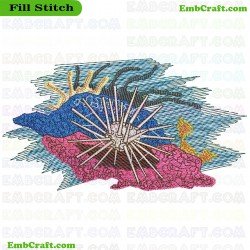 Sea Urchin Embroidery Design 28