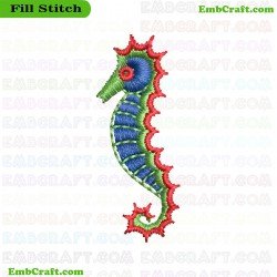 Seahorse Embroidery Design 37