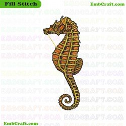 Seahorse Embroidery Design 40