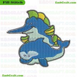 Shark And Dolphin Embroidery Design 10