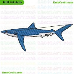 Shark Embroidery Design 24