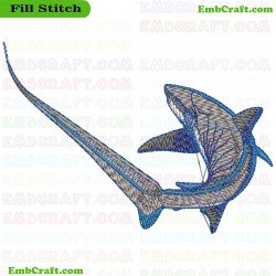 Shark Embroidery Design 59