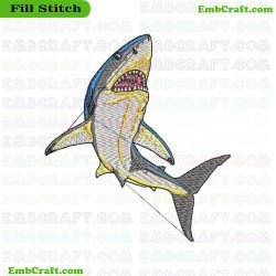 Shark Embroidery Design 61