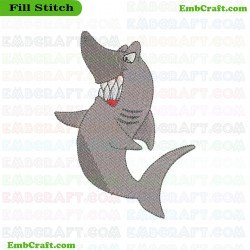 Shark Embroidery Design 83